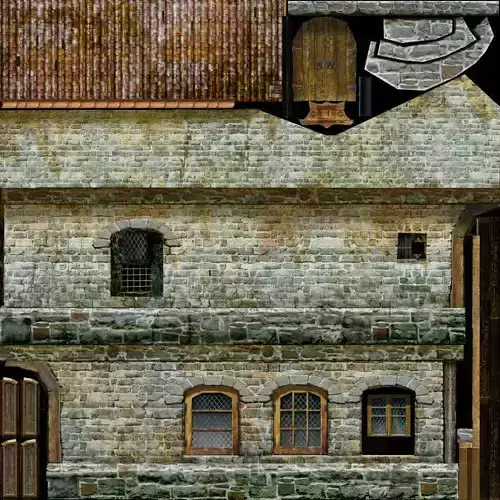 island dungeons and dragons house Free 3D model