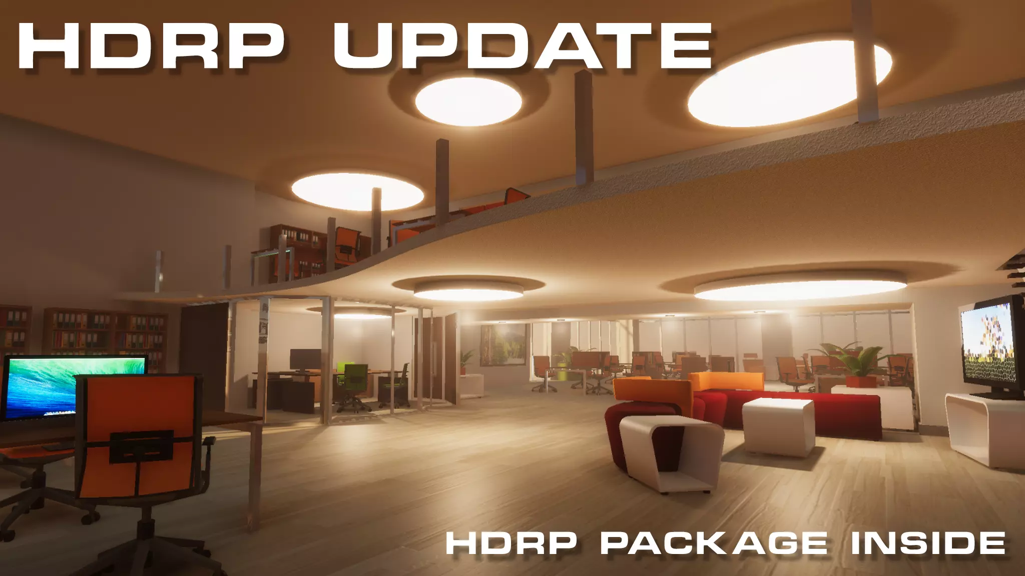 3D Office Furniture Low-poly 3D model_0