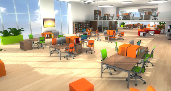 3D Office Furniture Low-poly 3D model_2