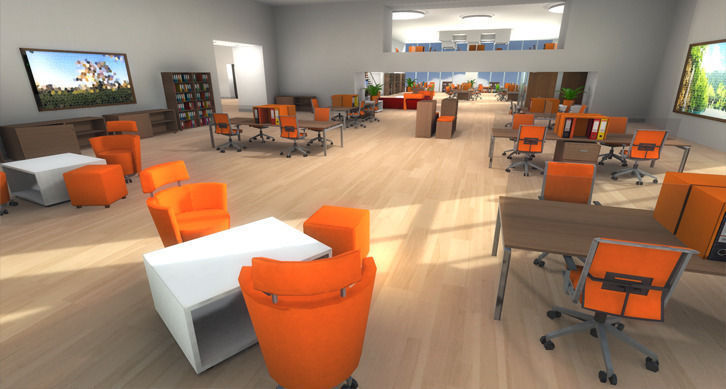 3D Office Furniture Low-poly 3D model_6