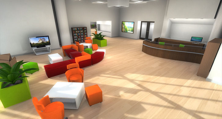 3D Office Furniture Low-poly 3D model_4