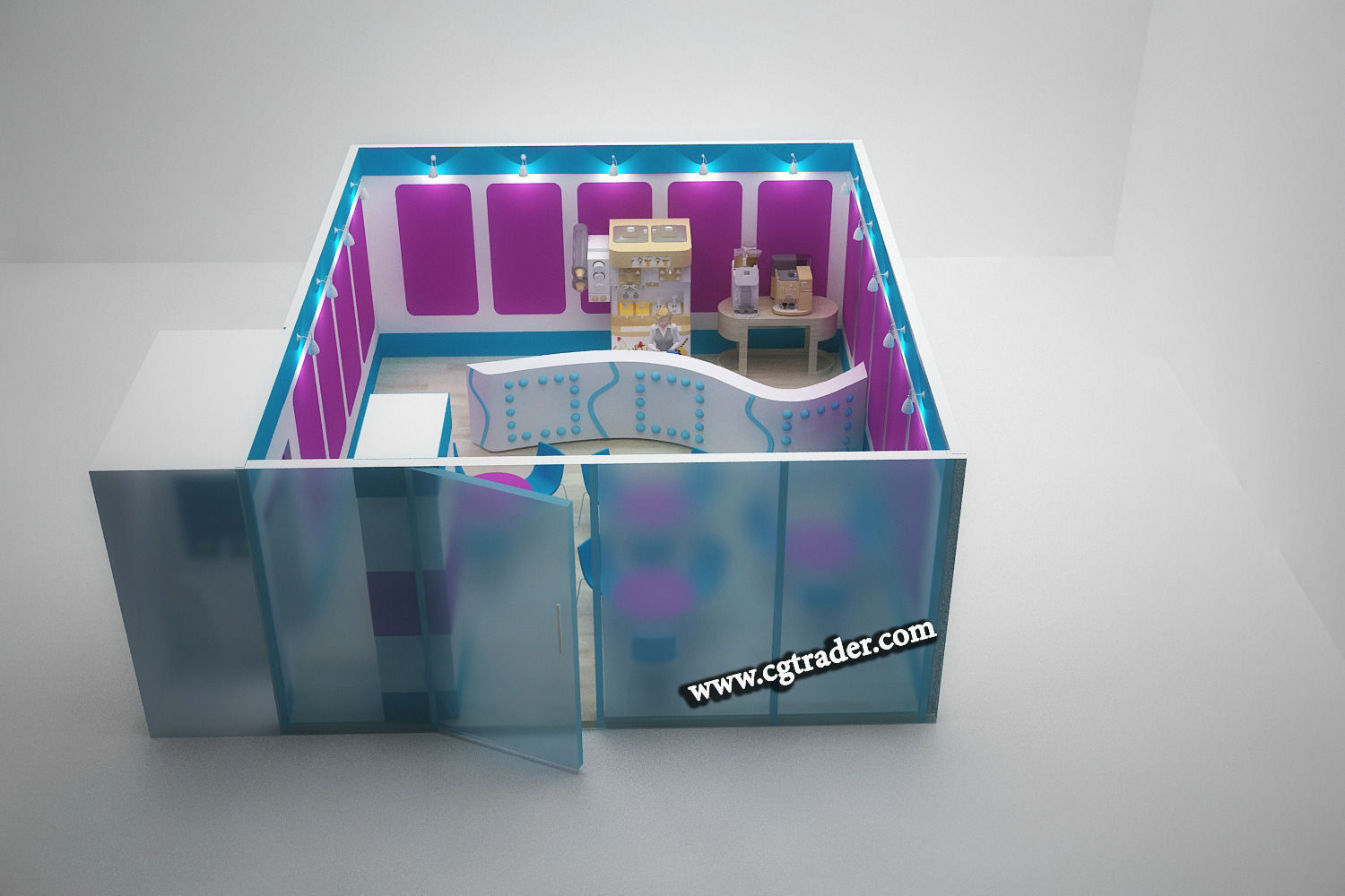 Coffe Shop  - Ready to use 3D model_2