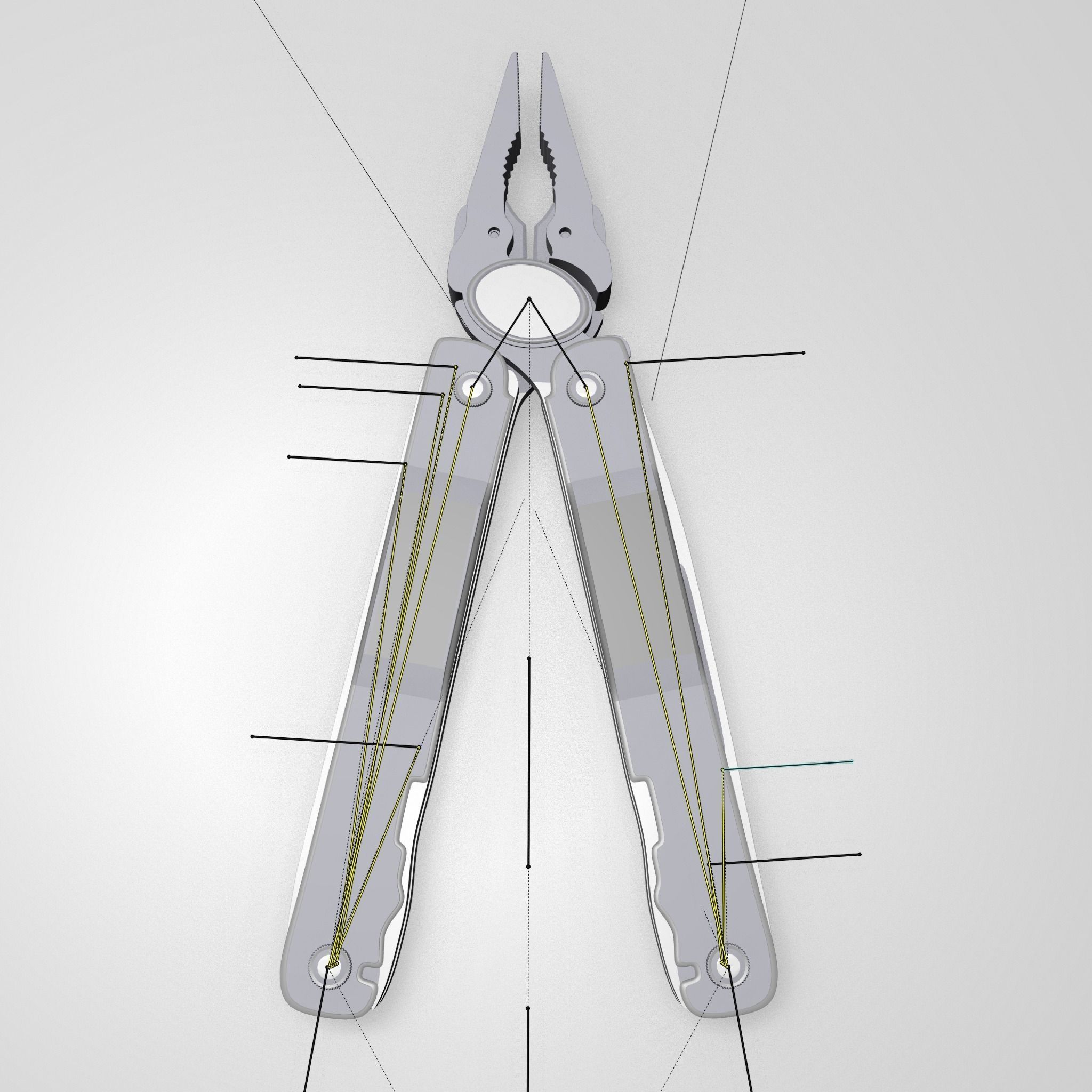 Multi Tool Rigged Free 3D model_4