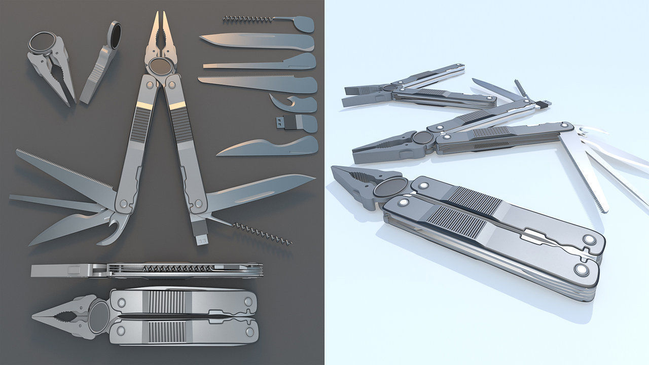 Multi Tool Rigged Free 3D model_14