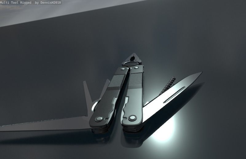 Multi Tool Rigged Free 3D model_52