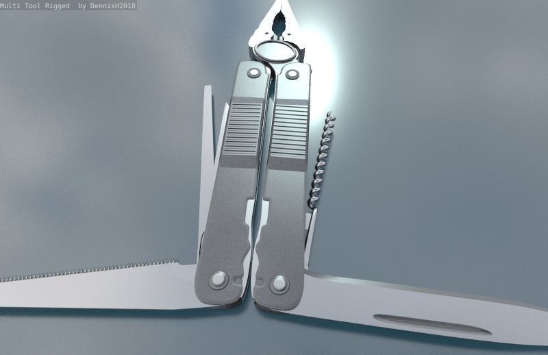 Multi Tool Rigged Free 3D model_19