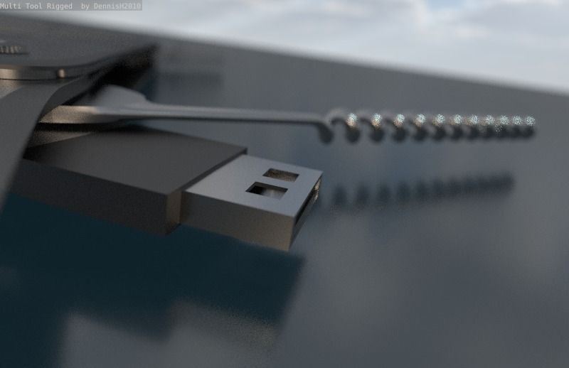 Multi Tool Rigged Free 3D model_16