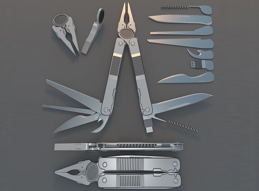 Multi Tool Rigged Free 3D model_0