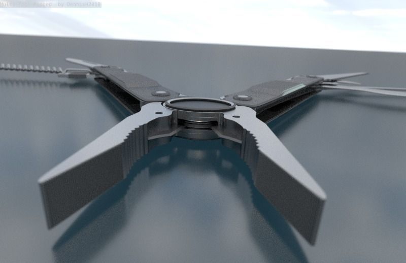 Multi Tool Rigged Free 3D model_24