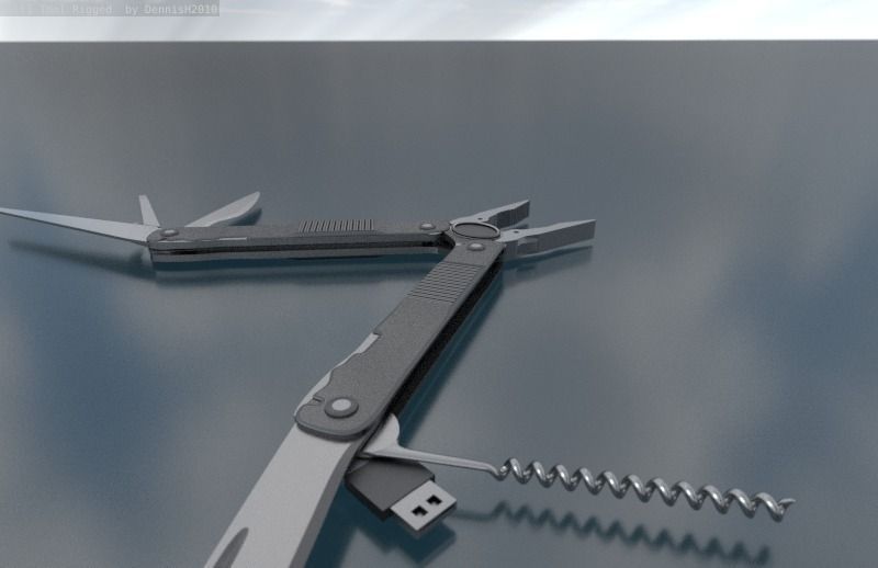 Multi Tool Rigged Free 3D model_58