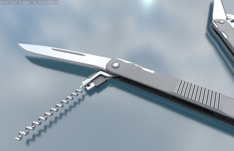 Multi Tool Rigged Free 3D model_6