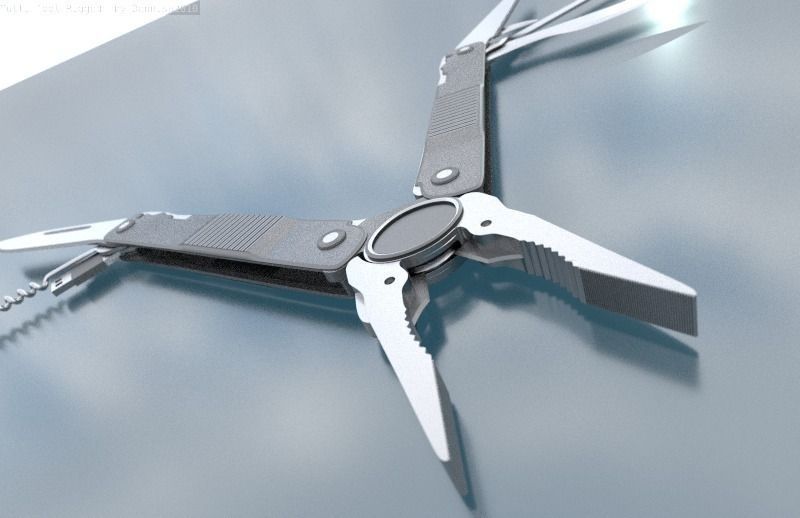 Multi Tool Rigged Free 3D model_38
