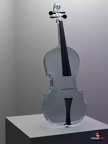 Violin made of glass 3D model