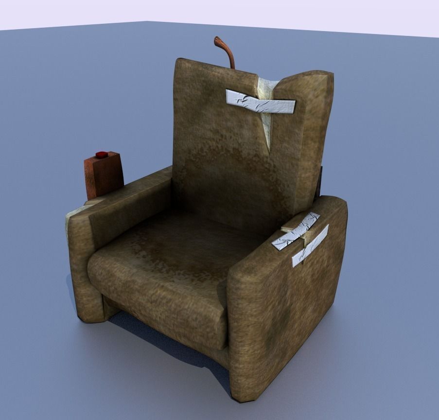 Petrol powered vibration chair Free 3D model_4