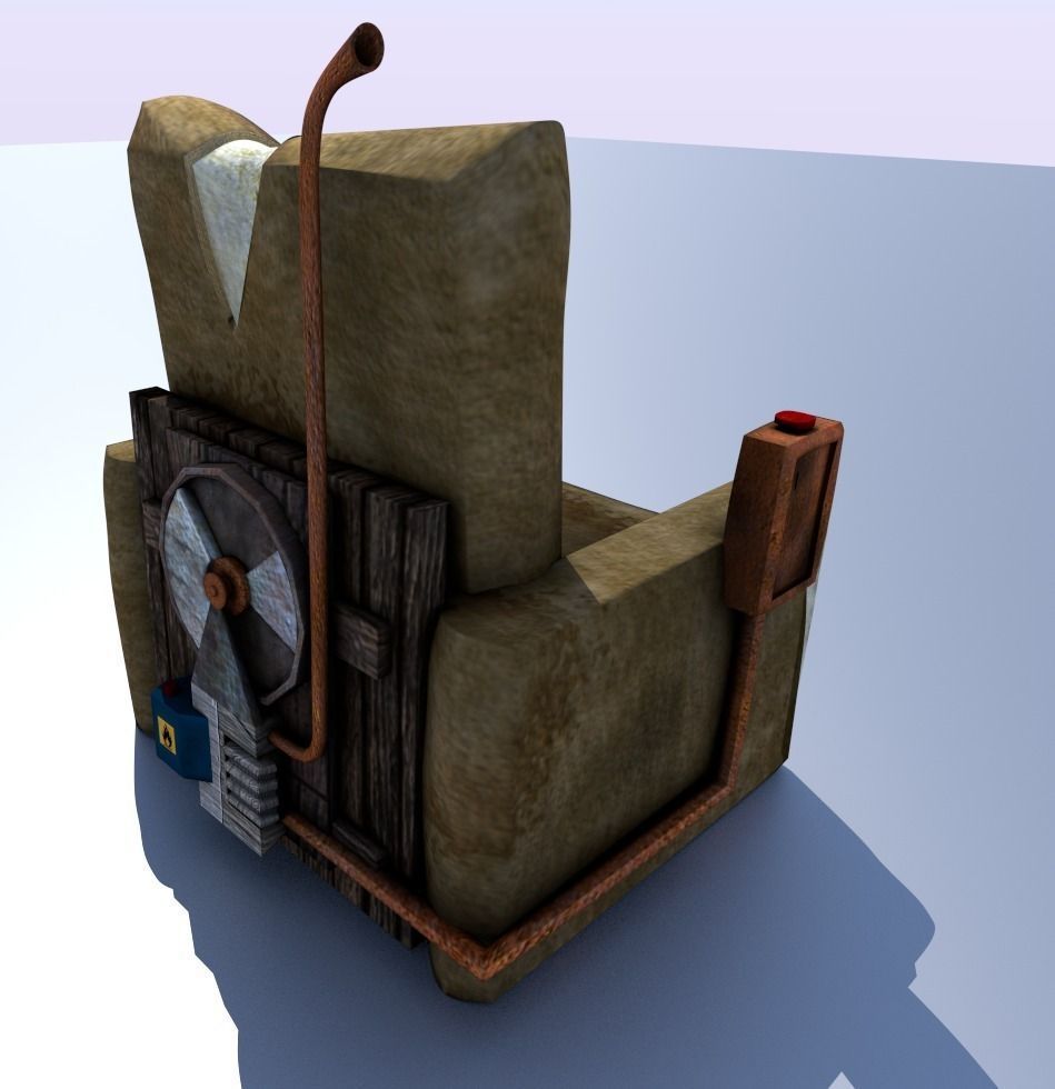 Petrol powered vibration chair Free 3D model_5