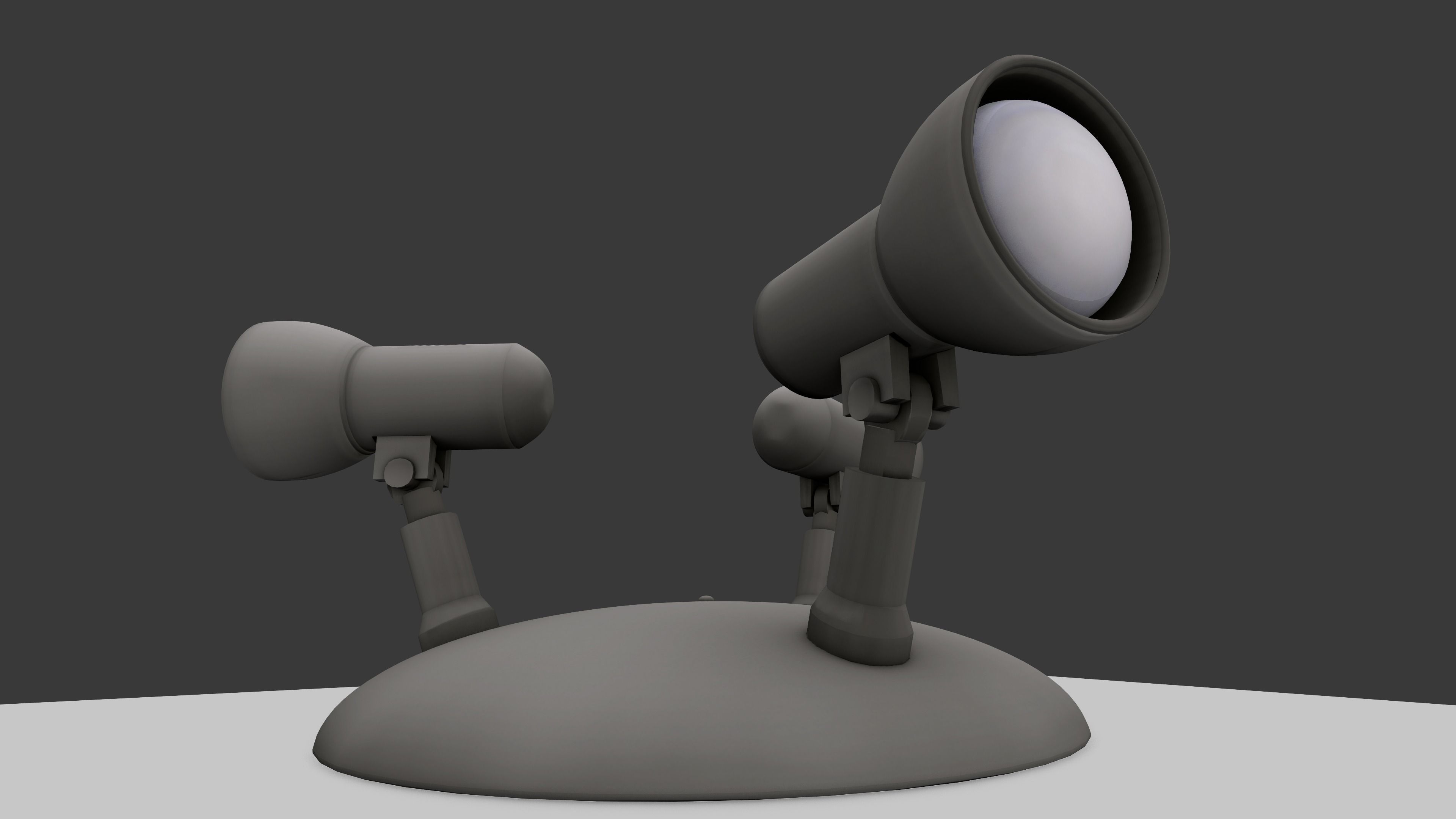 Modern wall lamp Free low-poly 3D model_5