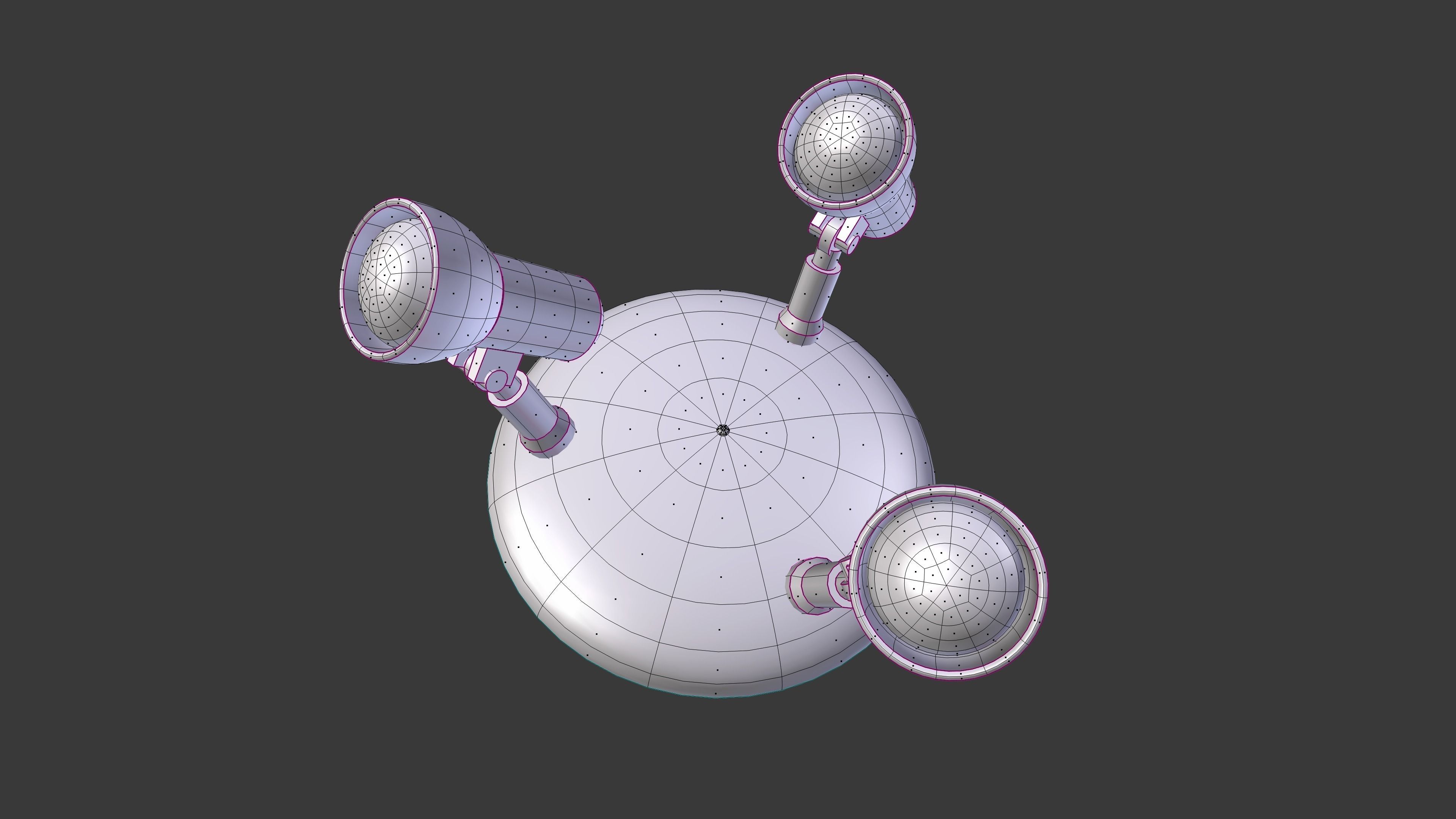 Modern wall lamp Free low-poly 3D model_4