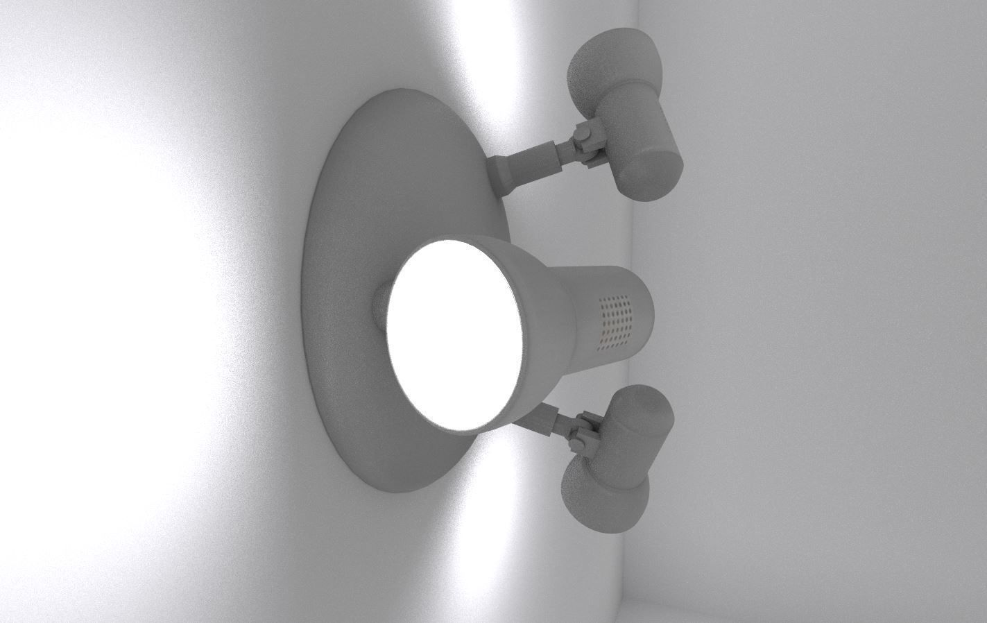 Modern wall lamp Free low-poly 3D model_7