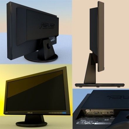 ASUS PC Monitor Free low-poly 3D model_6