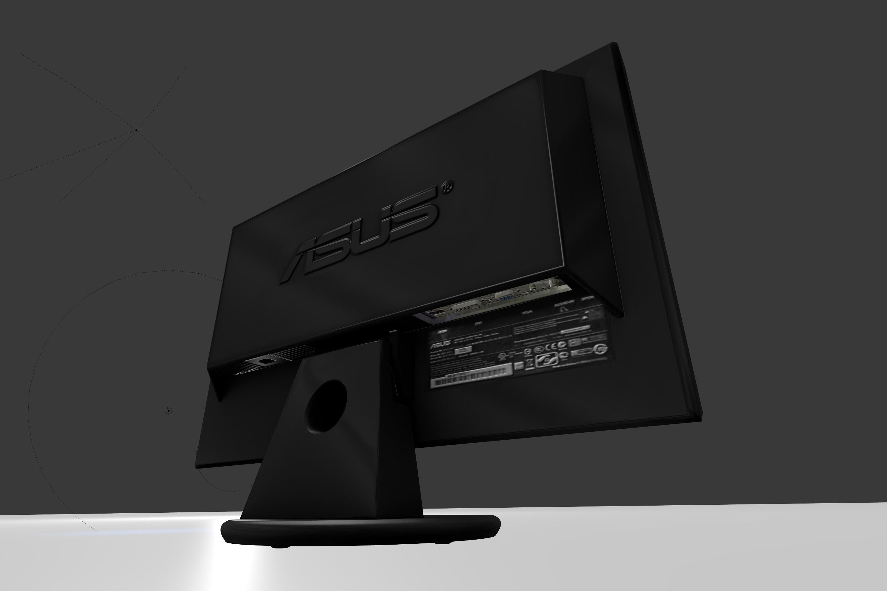 ASUS PC Monitor Free low-poly 3D model_5