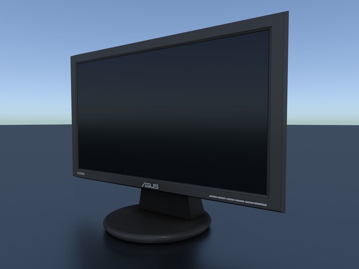 ASUS PC Monitor Free low-poly 3D model_0