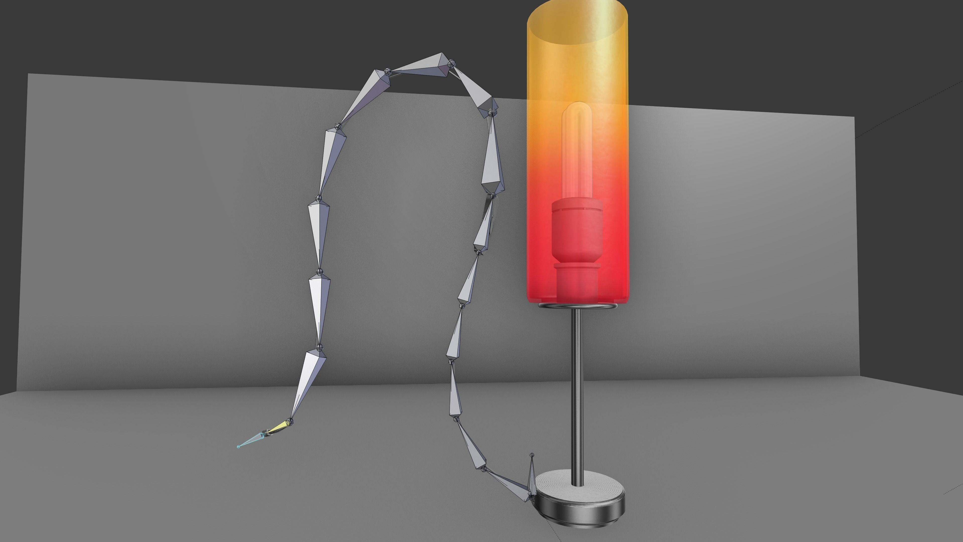 A Tablelamp with rigged cable Free 3D model_9