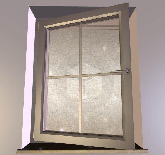 Window component Rigged and Animated Low-poly 3D model_25