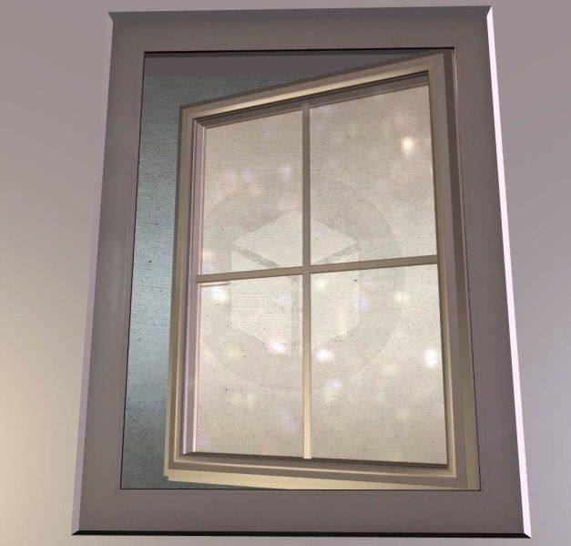 Window component Rigged and Animated Low-poly 3D model_20
