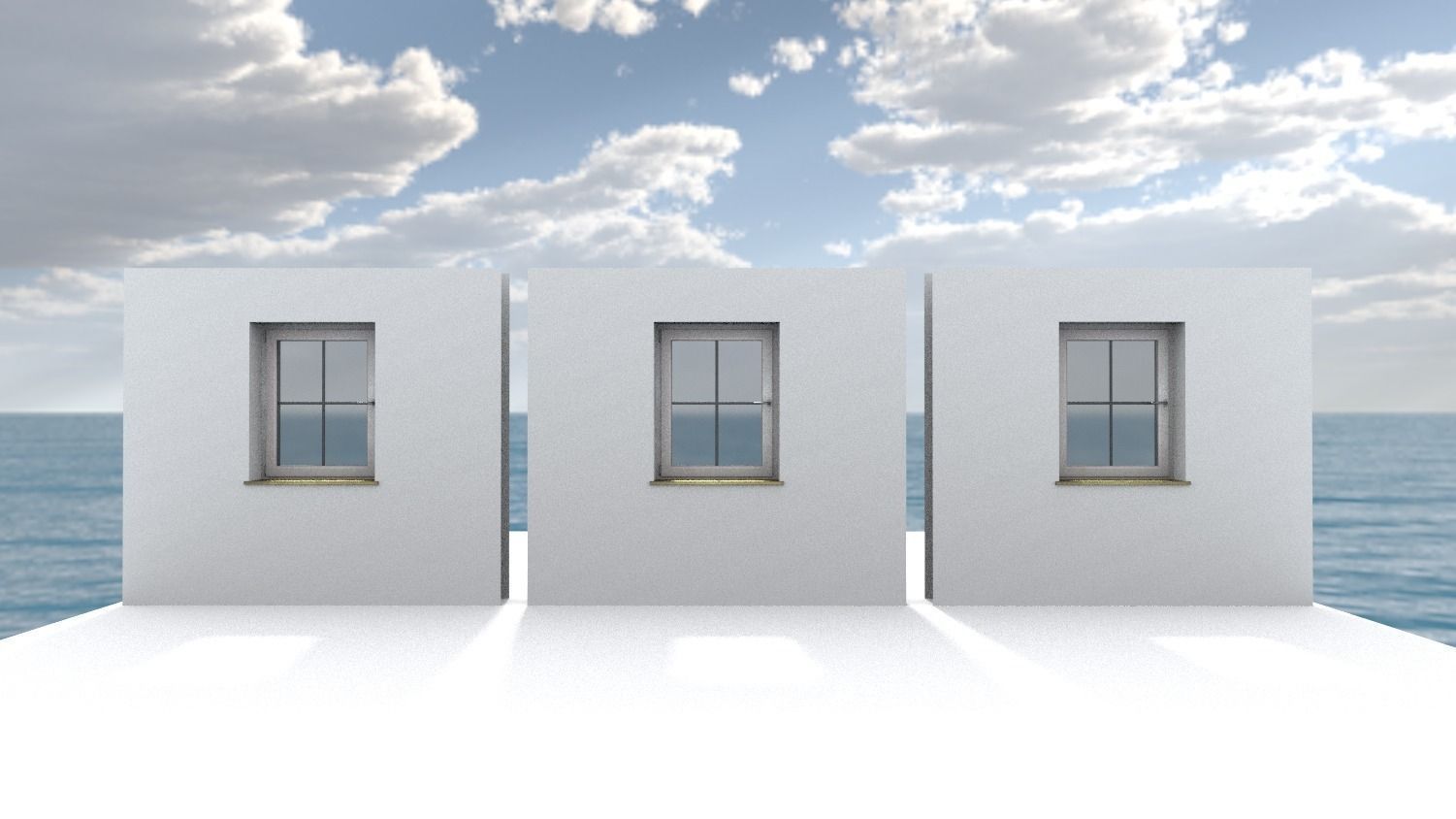 Window component Rigged and Animated Low-poly 3D model_0