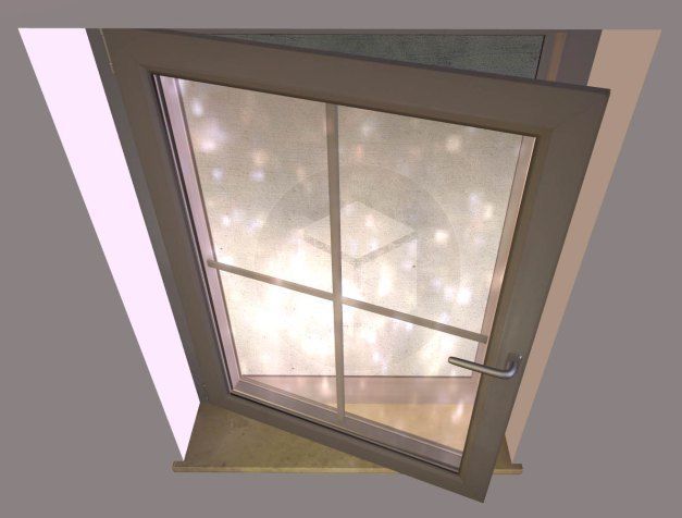 Window component Rigged and Animated Low-poly 3D model_19
