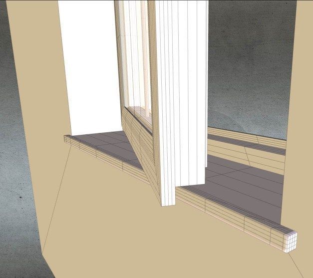 Window component Rigged and Animated Low-poly 3D model_26