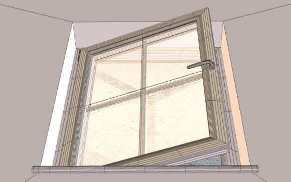 Window component Rigged and Animated Low-poly 3D model_24
