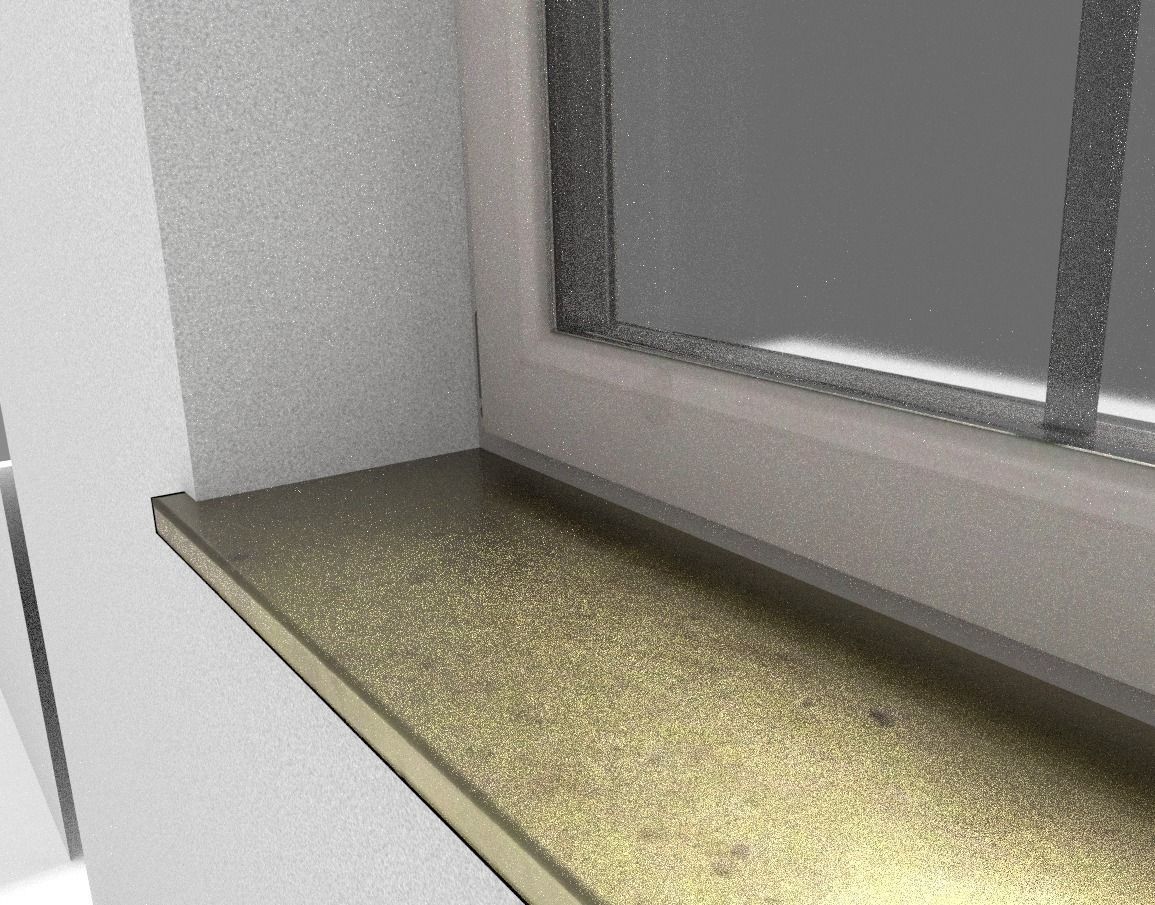 Window component Rigged and Animated Low-poly 3D model_11