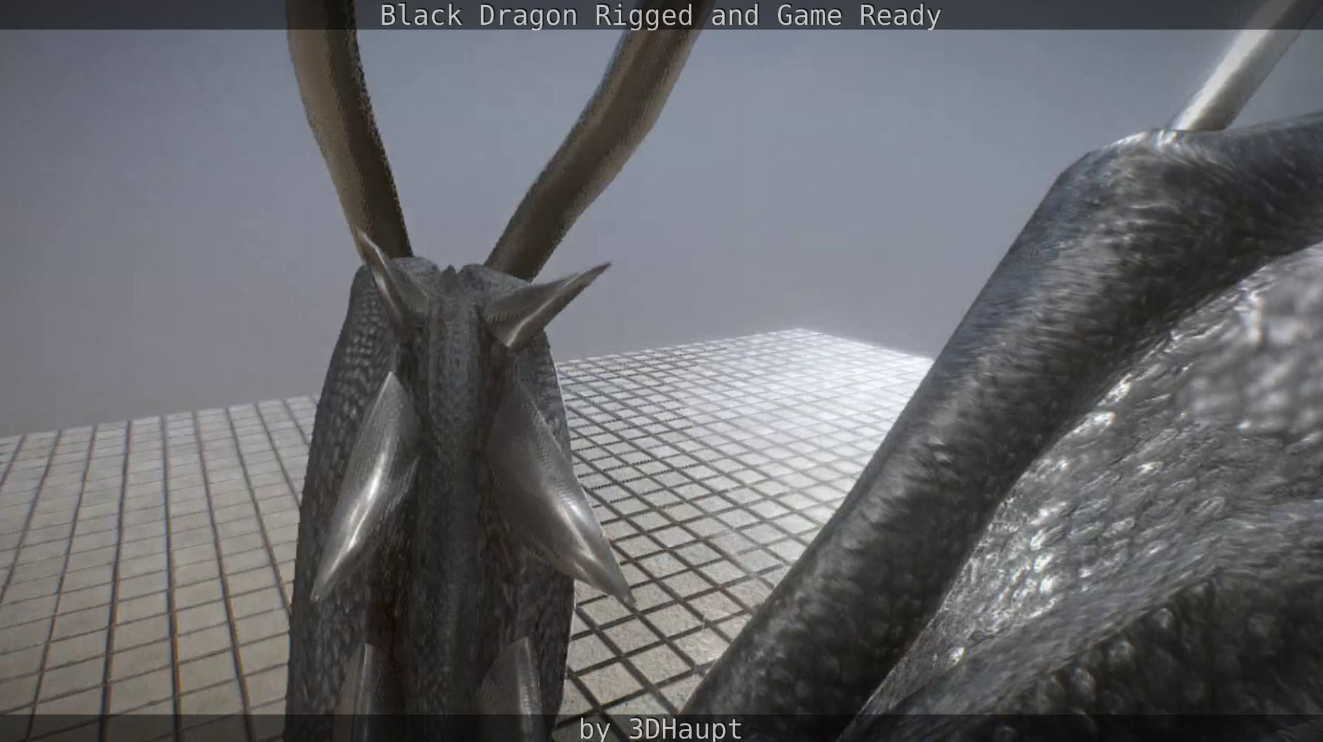 Black Dragon Rigged and Game Ready Low-poly 3D model_81