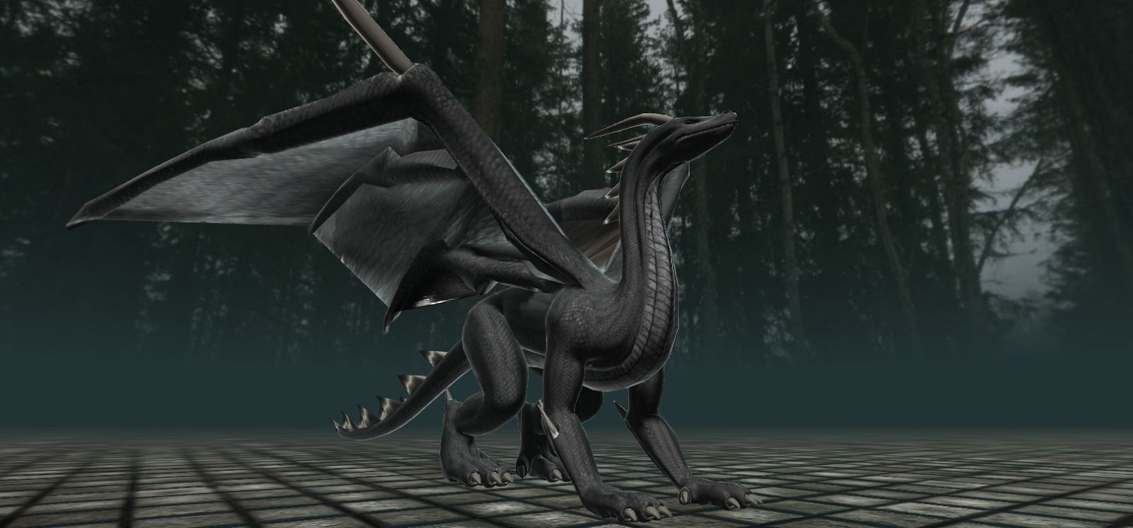 Black Dragon Rigged and Game Ready Low-poly 3D model_12