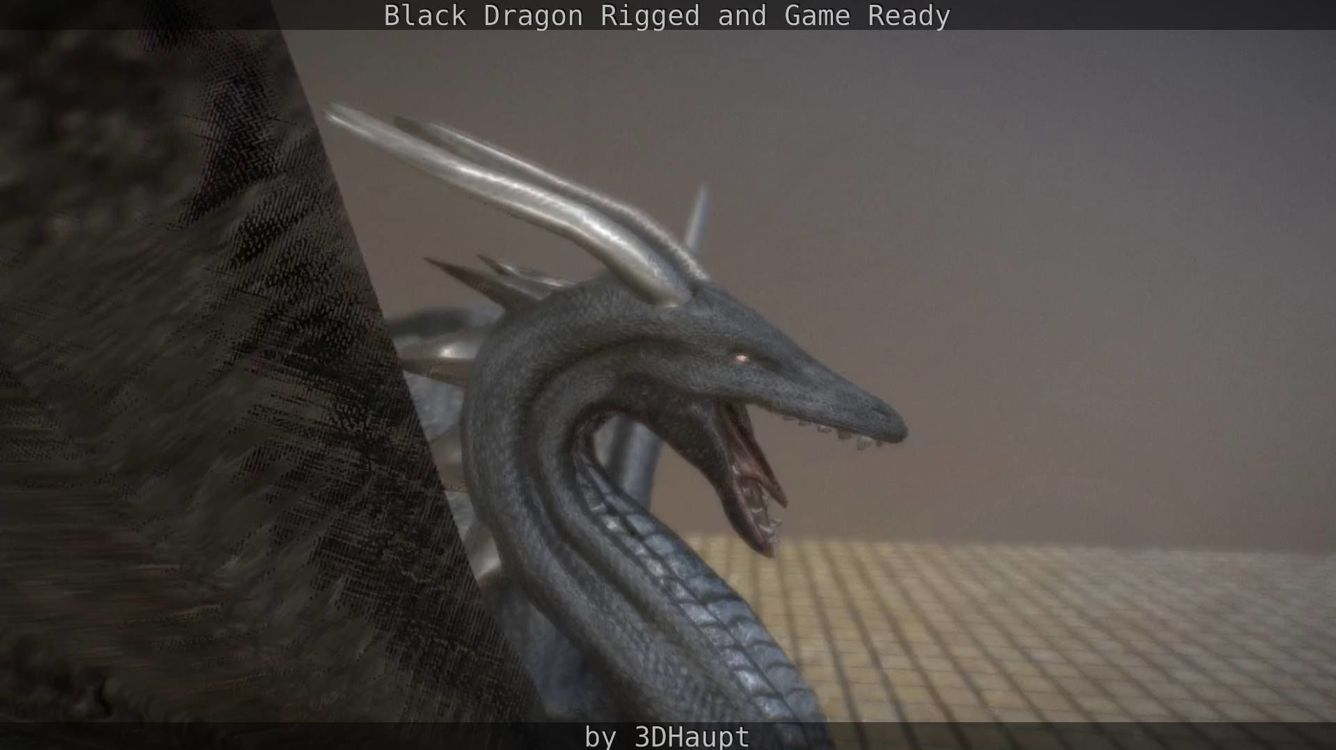 Black Dragon Rigged and Game Ready Low-poly 3D model_83