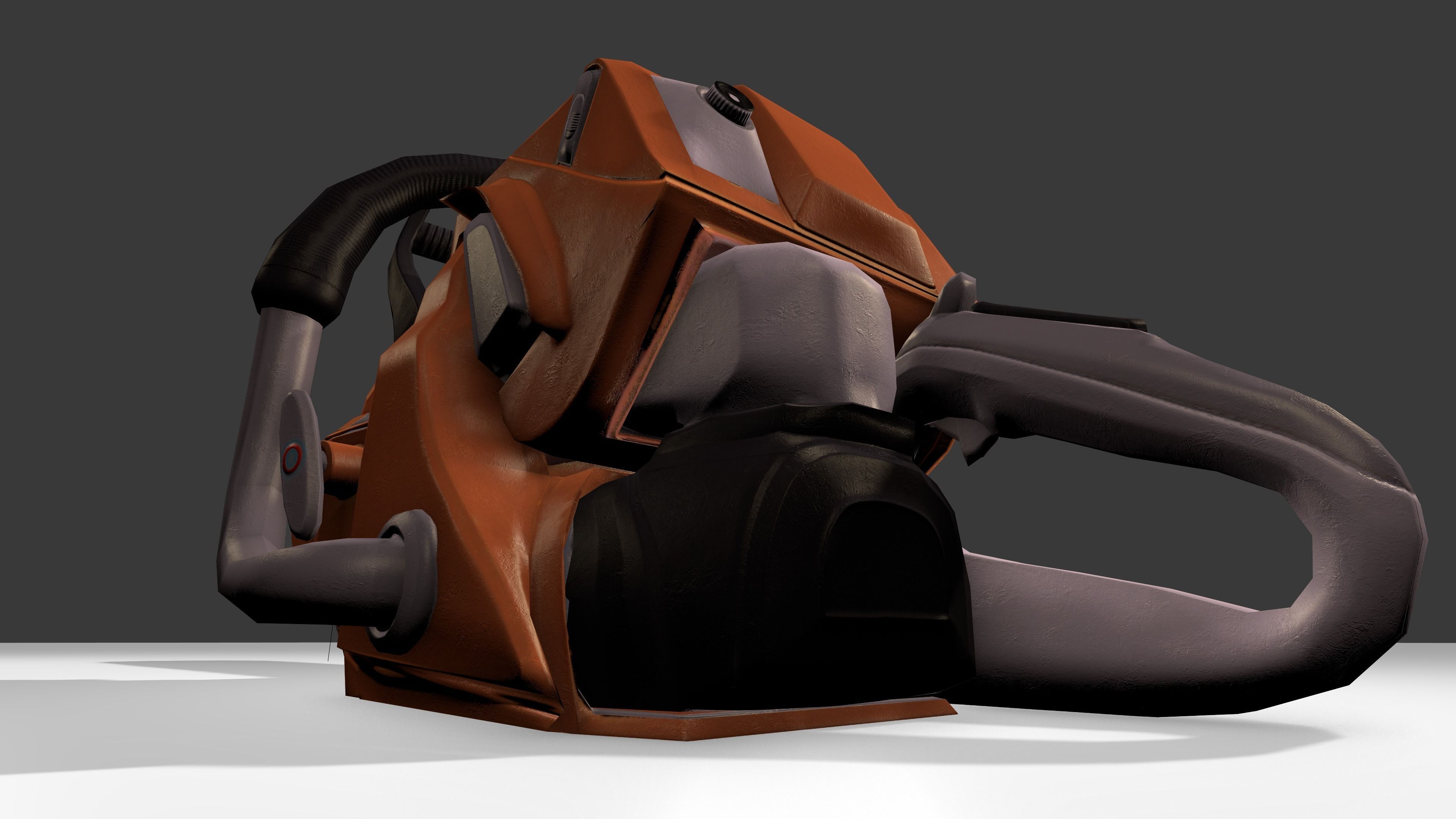 Low Poly Chainsaw Free low-poly 3D model_7