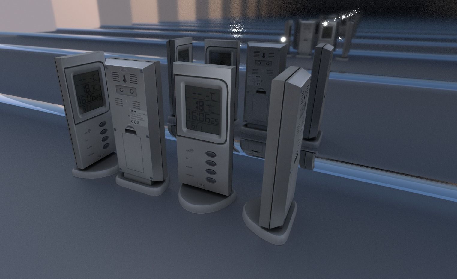 Room thermometer Free low-poly 3D model_8