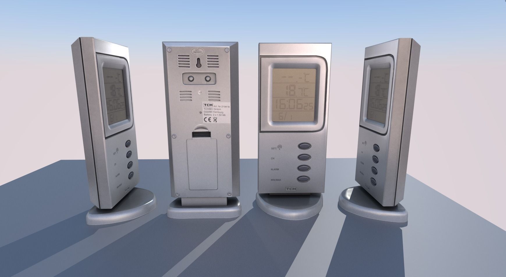 Room thermometer Free low-poly 3D model_6