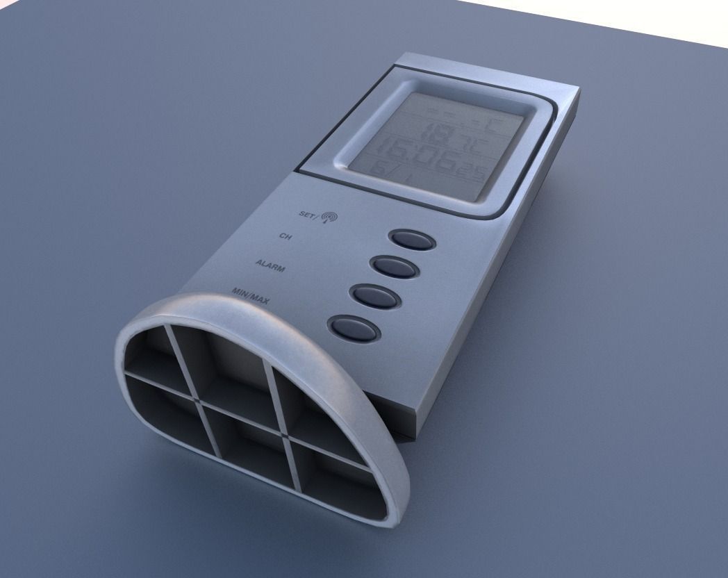 Room thermometer Free low-poly 3D model_9