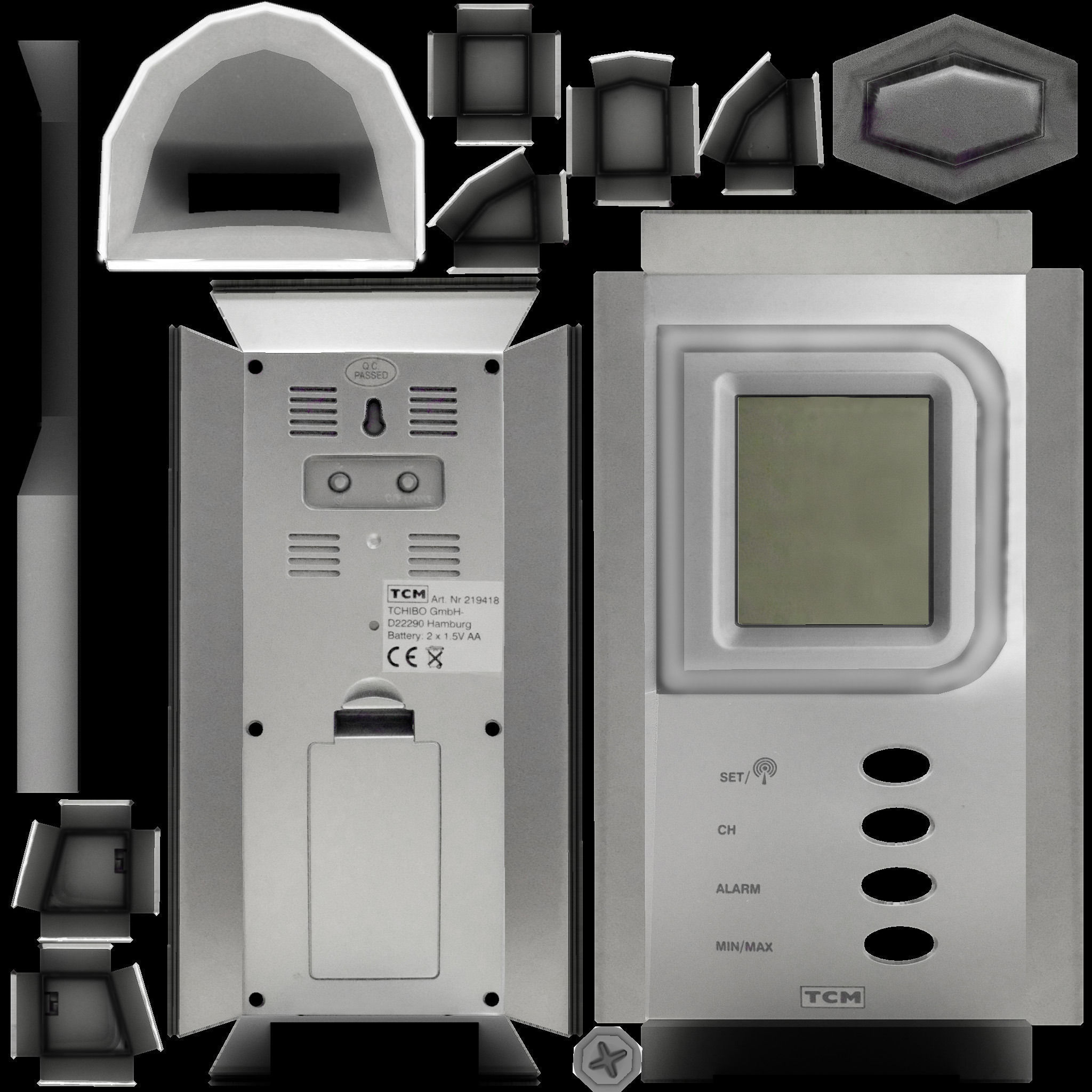 Room thermometer Free low-poly 3D model_10