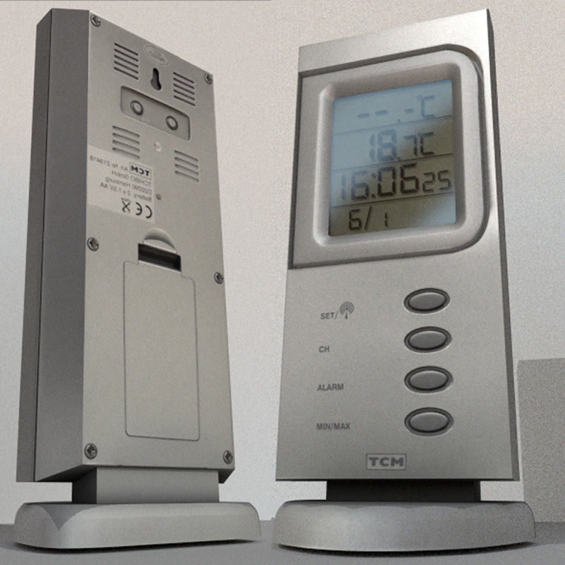 Room thermometer Free low-poly 3D model_3