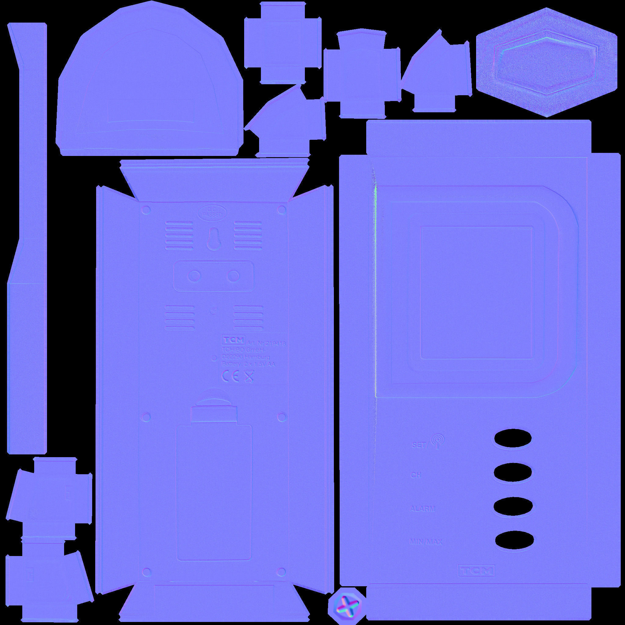 Room thermometer Free low-poly 3D model_11