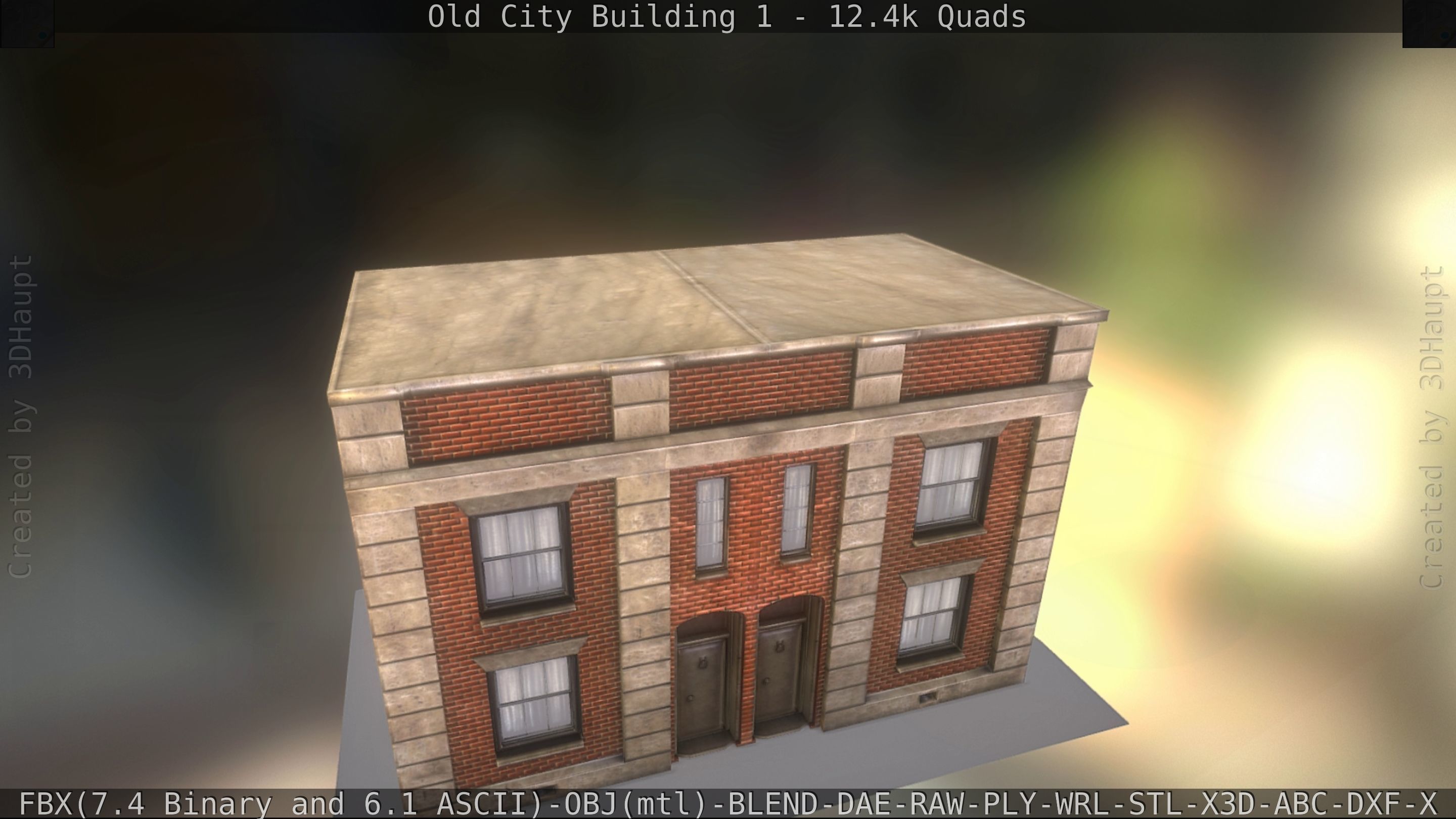 Old City Building 1 Low-poly 3D model_48