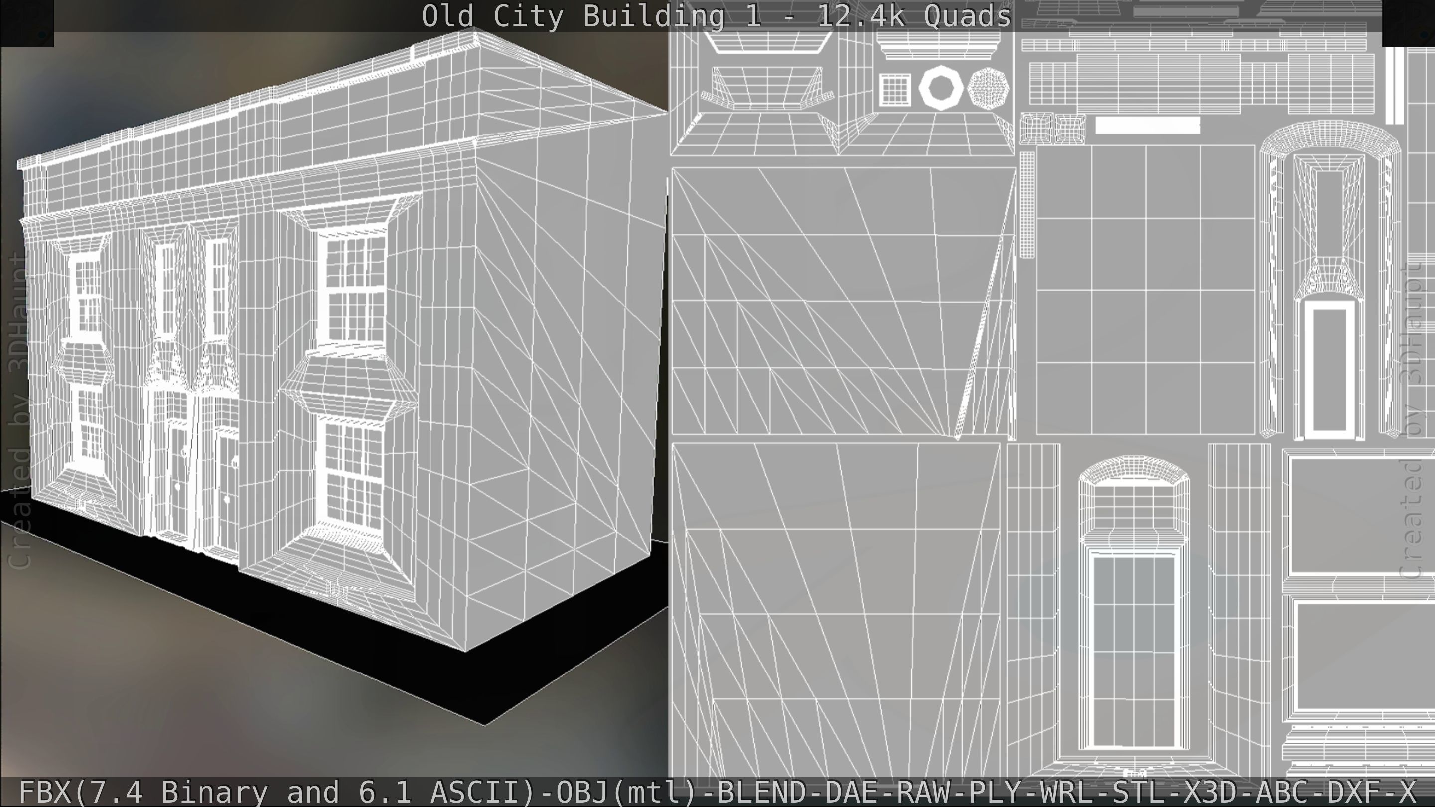 Old City Building 1 Low-poly 3D model_144