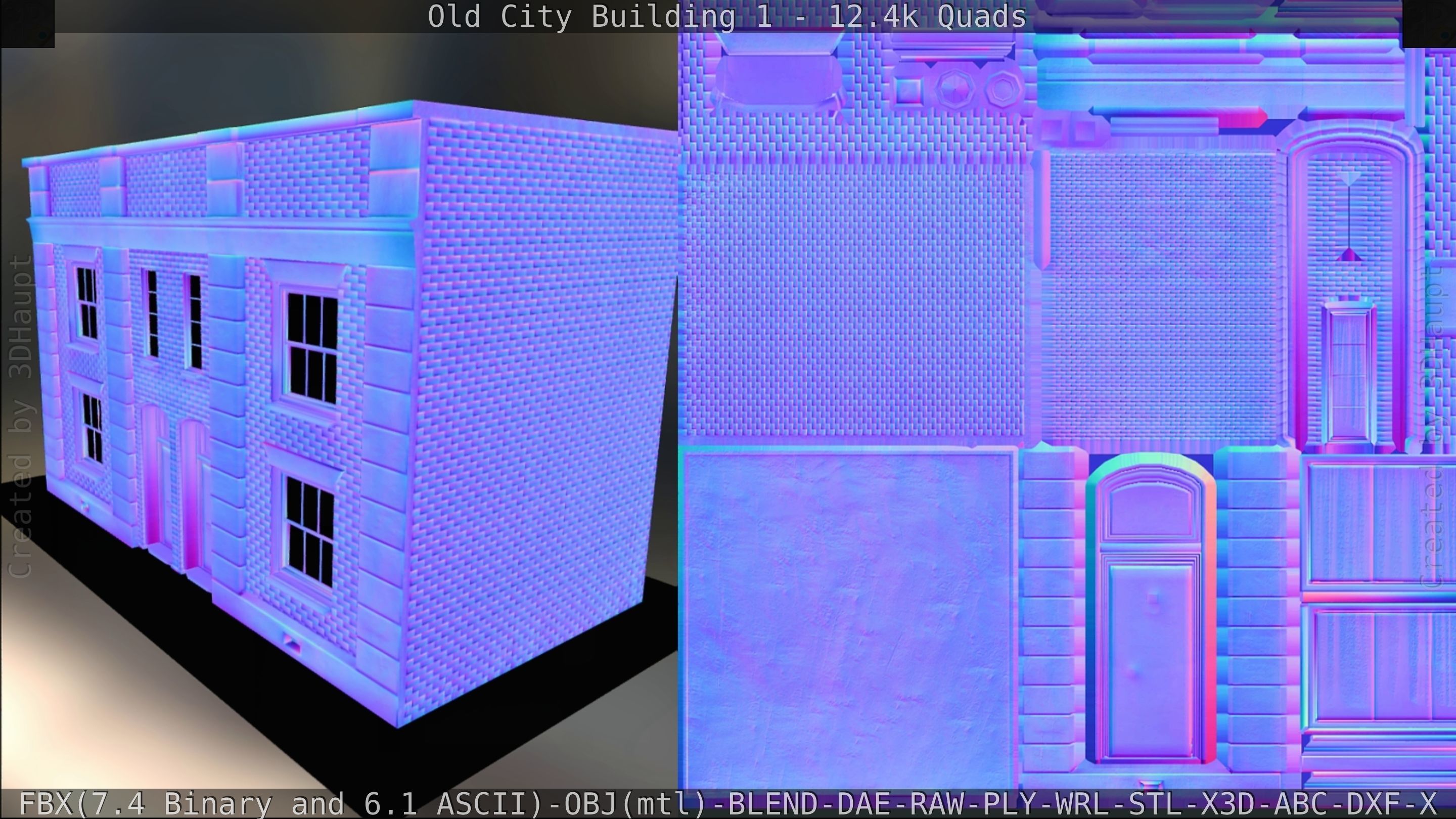 Old City Building 1 Low-poly 3D model_161