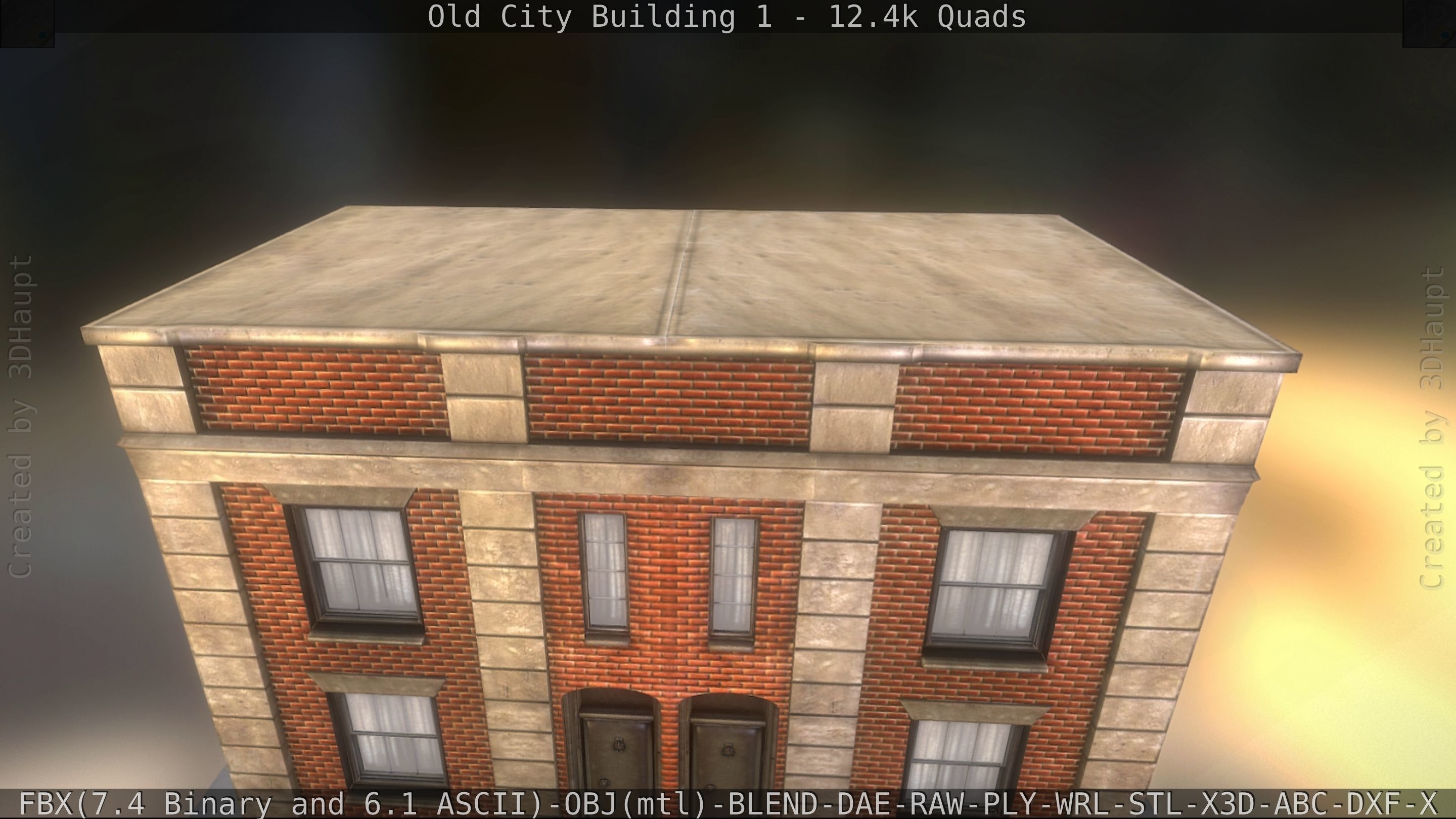 Old City Building 1 Low-poly 3D model_192