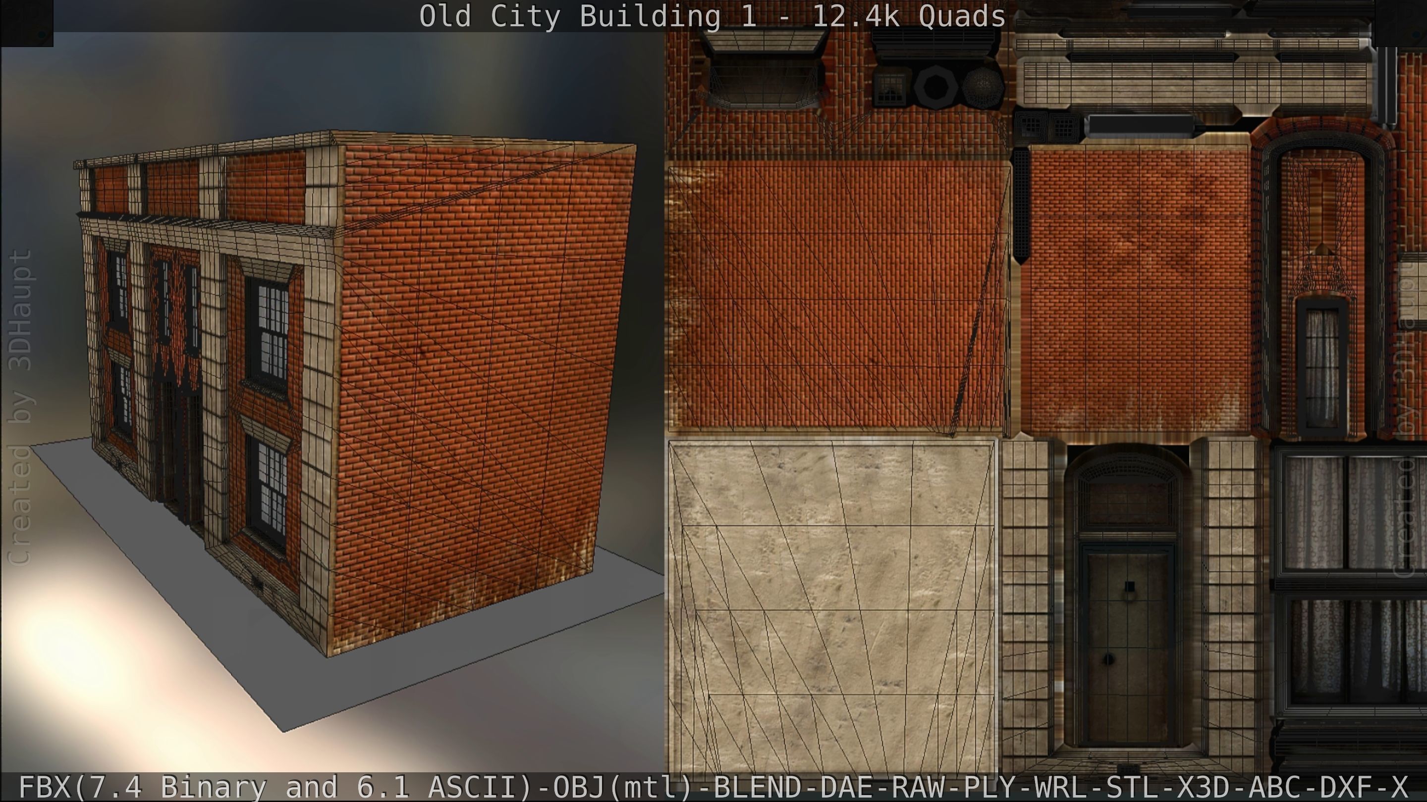 Old City Building 1 Low-poly 3D model_134