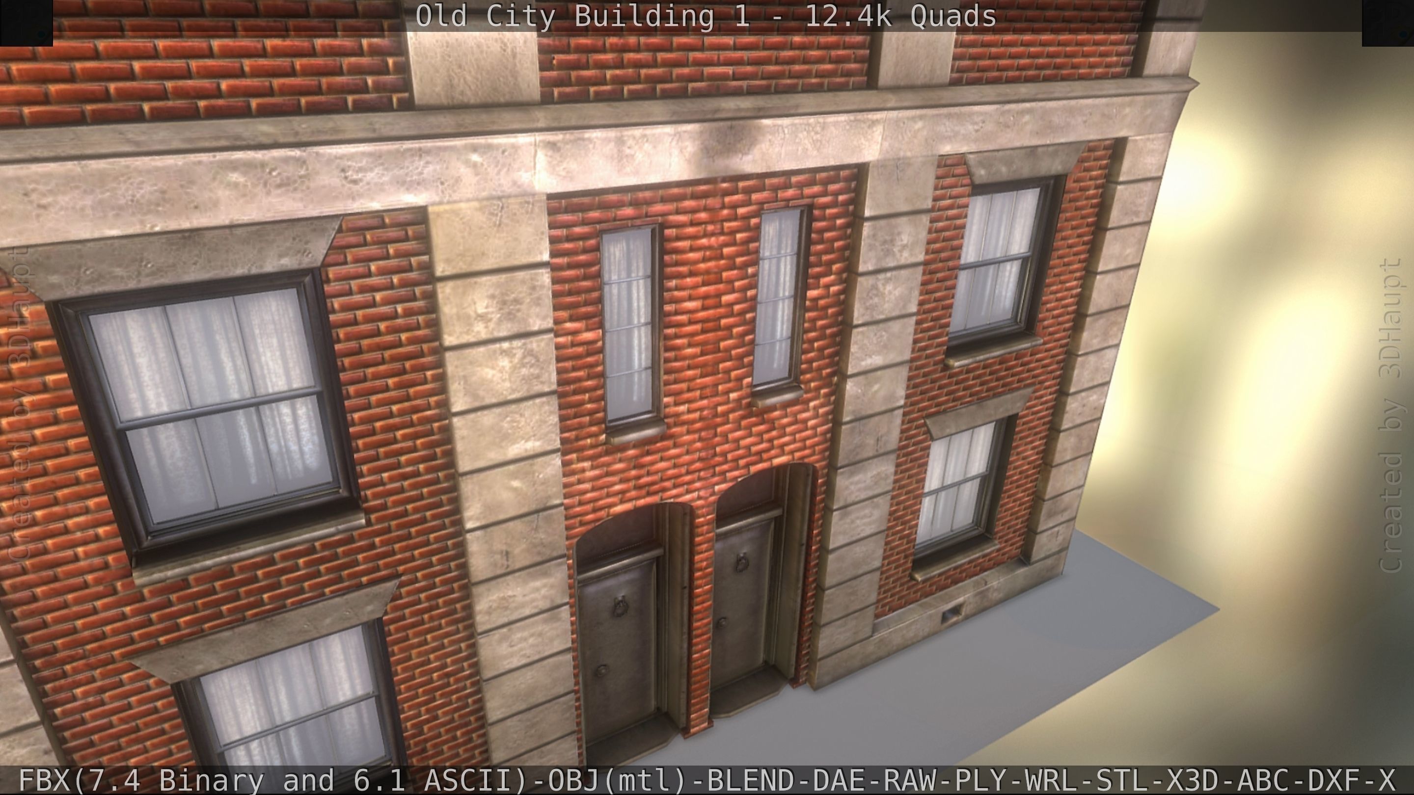 Old City Building 1 Low-poly 3D model_32