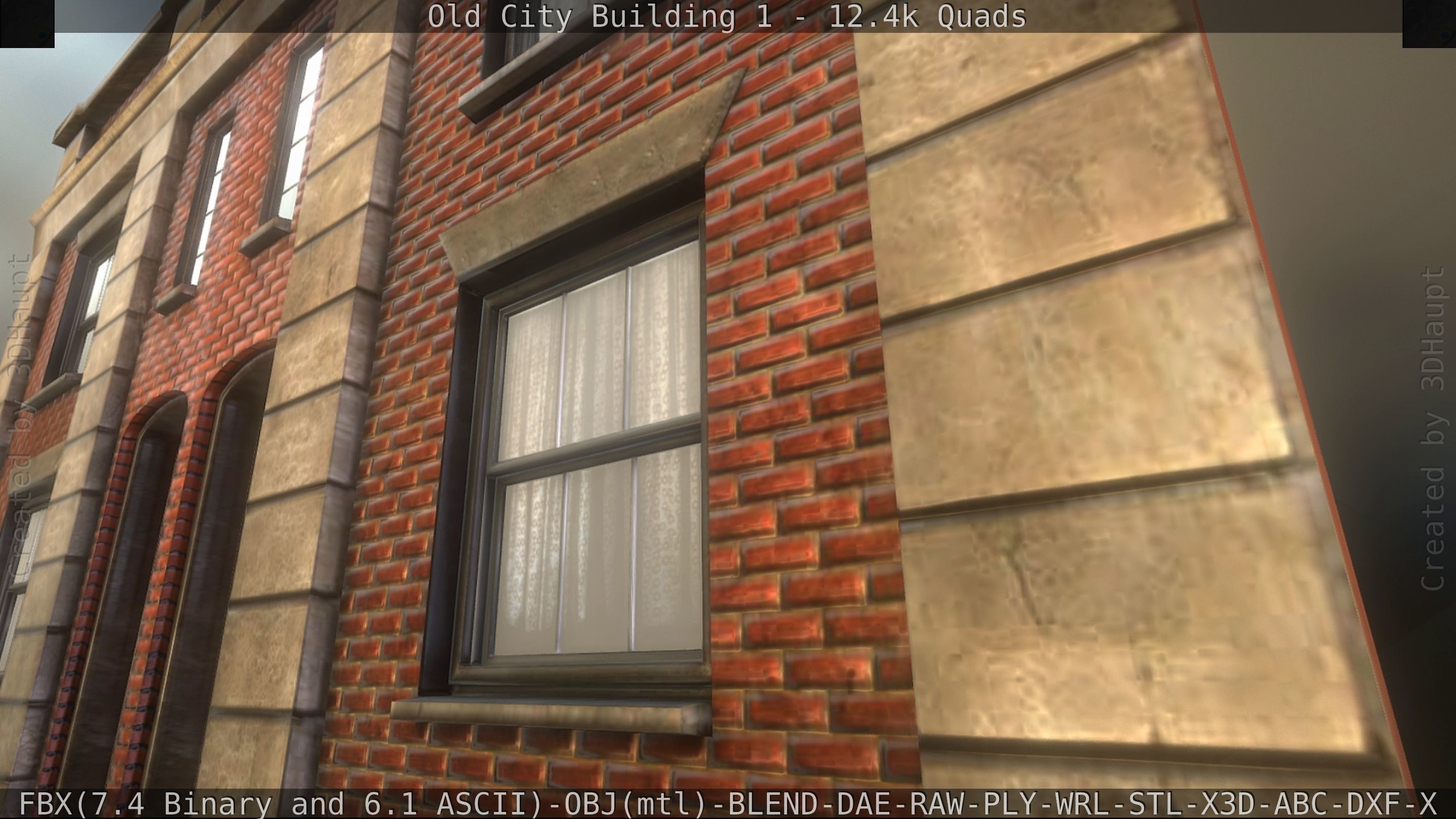 Old City Building 1 Low-poly 3D model_41